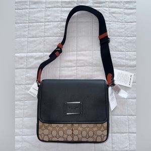 Coach men satchel bag (Sprint Map Bag 25 In Signature Jacquard) NEW